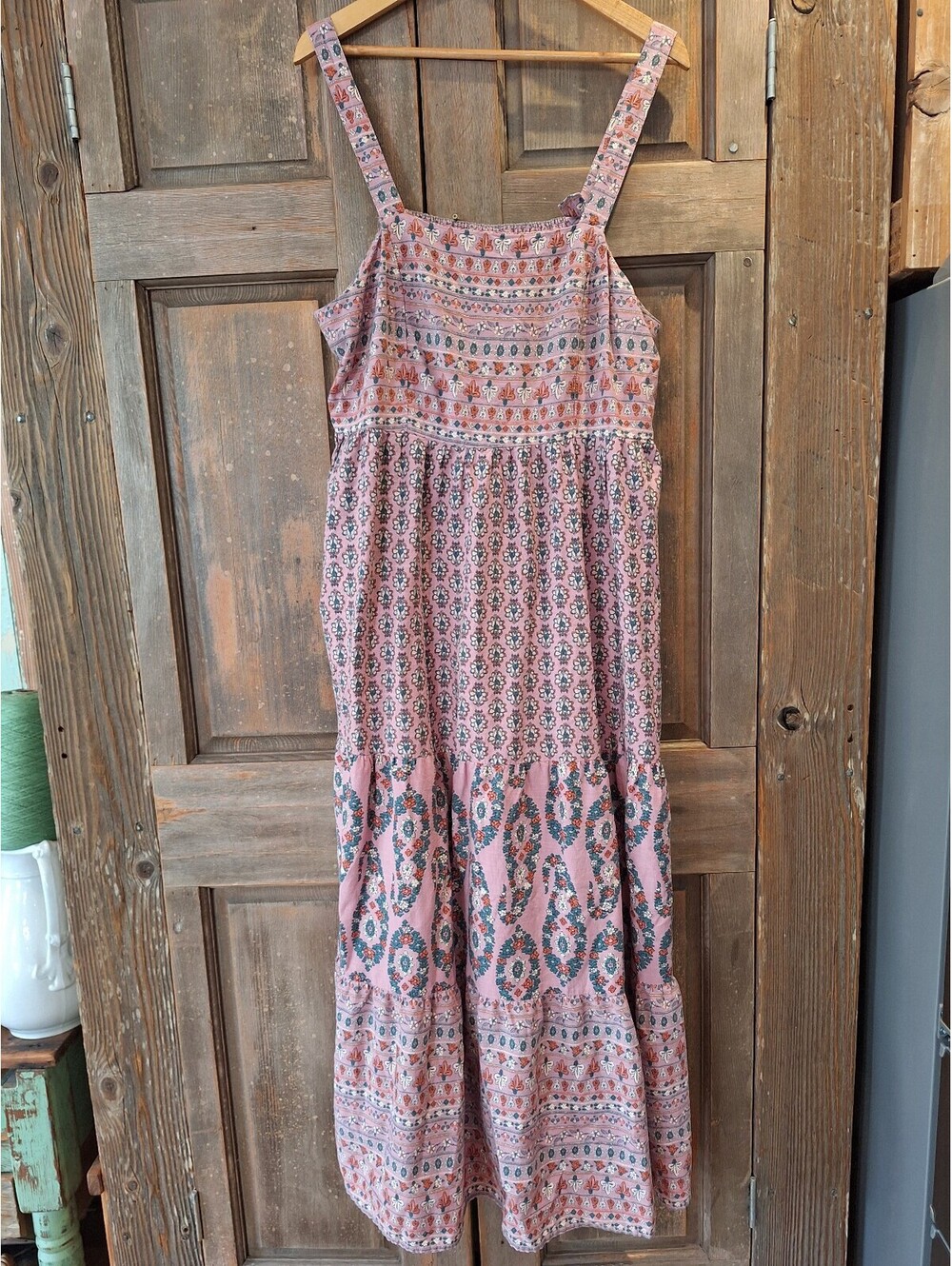 Knox Rose long sun dress, boho, cottage. XL
